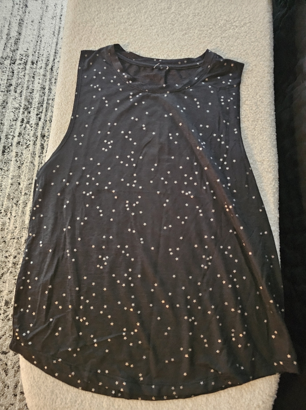 Spiritual Gangster Tank With Silver Stars, Sheer